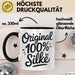 Silke Tasse Geschenk Original 100% Silke Geschenkidee Geburtstag Schwarz Trendation