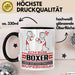 Boxer Geschenk Tasse Ich Bin Boxer Aber Sag Doch Einfach Superheld Lustige Geschenkdiee für Boxer Kaffee-Becher Schwarz Trendation