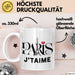 Frankreich Paris Eiffelturm Tasse Geschenk Lustige Geschenkidee Spruch Weiß Trendation