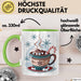 Winterzeit Tasse Geschenkidee für Schneeliebhaber Grün Trendation