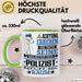 Polizist Geschenk Tasse Lustiger Spruch Erheben Sie Sich Der Polizist Betritt den Raum Grün Trendation