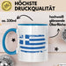 Griechenland Tasse Geschenk Grieche Flagge Kaffee-Becher Blau Trendation