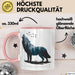 Klimaschutz Tasse Geschenk Erhalten Schützen Wolf Tiermotiv Rosa Trendation