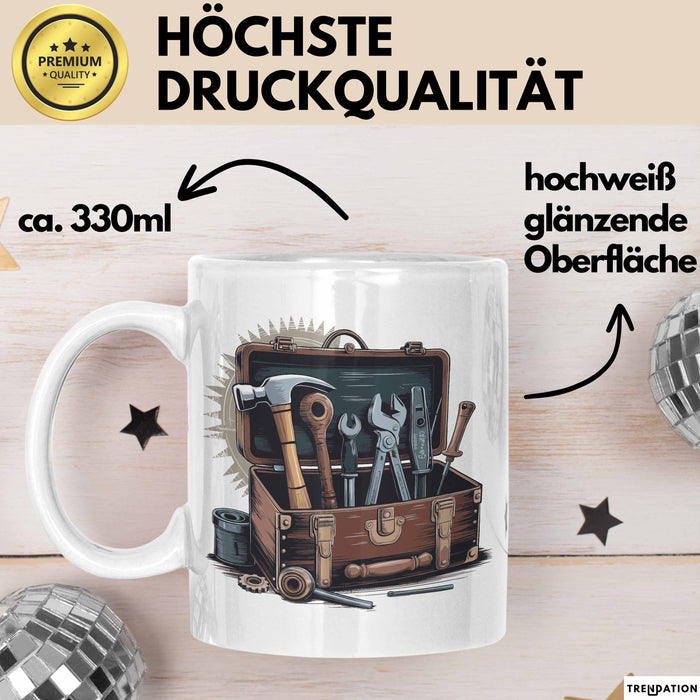 Handwerker Tasse Geschenkidee für Reparaturexperten Weiß Trendation