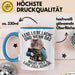 Sarkastische Katze Tasse Geschenk Lustige Geschenkidee Lebe Liebe Lache Blau Trendation