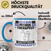 Pferdetherapeut Tasse Geschenk für Pferdetherapeut Geburtstag Lustiger Spruch Kaffee-Becher Was Ist Deine Superkraft Blau Trendation