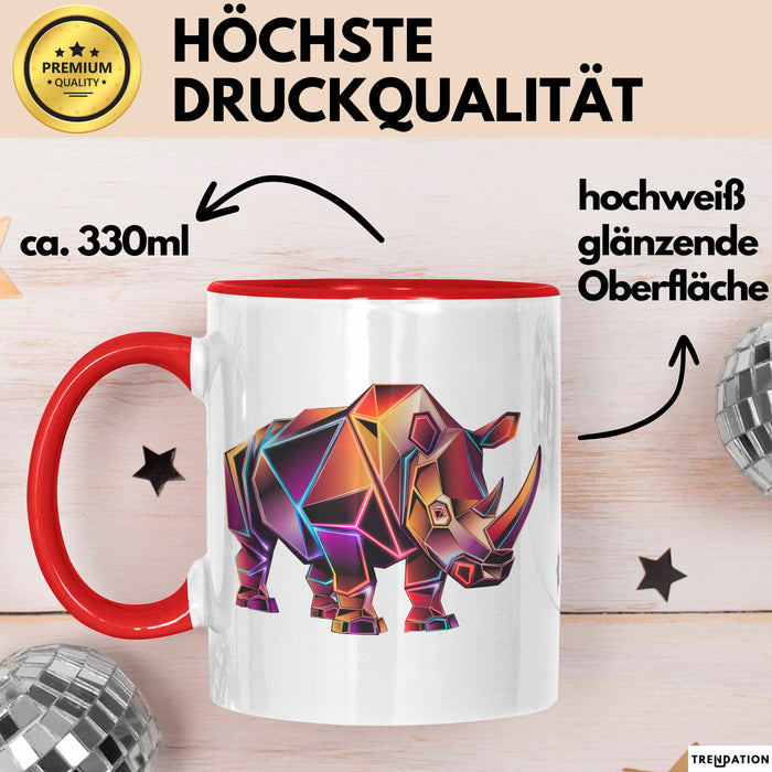 Nashorn Tasse Geschenk Lustige Geschenkidee Spruch Rot Trendation