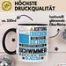Schwimmer Geschenk Tasse Lustiger Spruch Erheben Sie Sich Der Schwimmer Betritt den Raum Schwarz Trendation