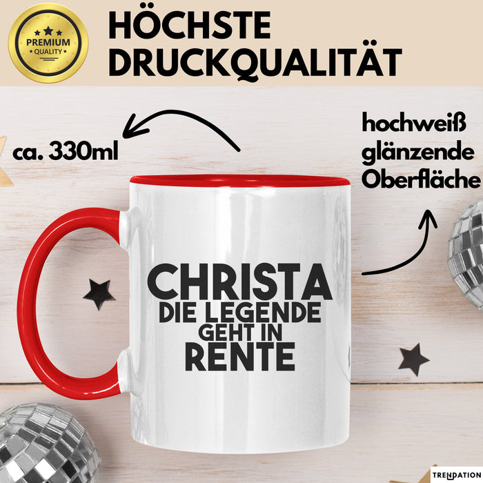 Christa Tasse Christa – Die Legende Geht In Rente Geschenk