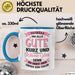 Büroarbeit Kollege Tasse Geschenk Lustige Geschenkidee Spruch Tschüss Und Alles Gute Kurz Und Schmerzlos Blau Trendation
