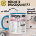 KPop Tasse Geschenk Spare Time Finger Heart Grafik Geschenkidee Blau Trendation