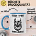 Glatzköpfige Männer Tasse Geschenk Lustige Geschenkidee Geiler Typ Mit Bart Und Glatze Blau Trendation