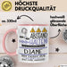 DJane Tasse Geschenk Lustig Abstand Halten Hochleistungs-DJane Mit Drang Zur Perfektion Bei Der Arbeit Rosa Trendation