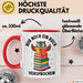 Buchleser Eule Lesen Tasse Geschenk Lustige Geschenkidee Spruch Nur Noch Ein Buch Versprochen Rot Trendation