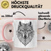 Wolf Tasse Geschenk Wolf für Wildtierliebhaber Rosa Trendation