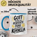 Kornelia Tasse Geschenk Gott Formte Die Perfekte Frau Kornelia Geschenkidee Blau Trendation