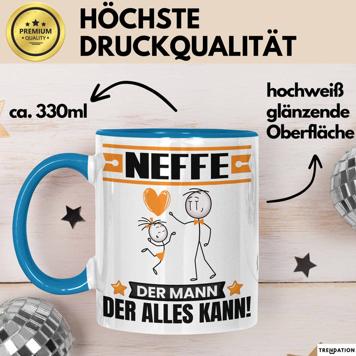 Neffe Tasse Geschenk für Neffe Der Mann Der Alles Kann Geschenkidee zum Geburtstag Blau Trendation