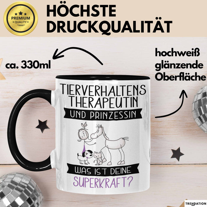 Tierverhaltenstherapeutin Und Prinzessin Tasse Geschenk Für Eine Tierverhaltenstherapeutin Geburtstag Was Ist Deine Superkraft Trendation