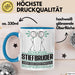 Stiefbruder Geschenk Tasse Ich Bin Stiefbruder Aber Sag Doch Einfach Superheld Lustige Geschenkdiee für Stiefbruder Kaffee-Becher Blau Trendation