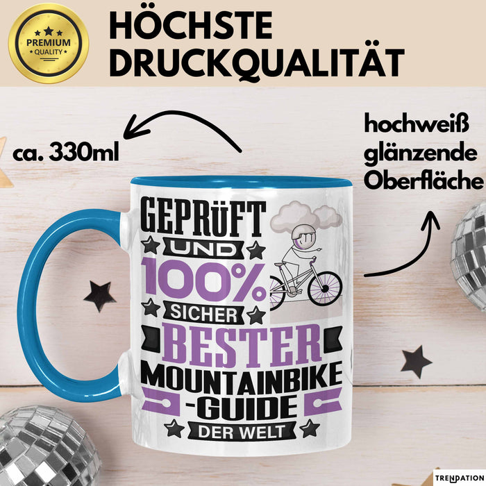 Mountainbike-Guide Geschenk Lustiger Spruch für Mountainbike-Guide Geschenkidee Bester Mountainbike-Guide Der Welt Blau Trendation