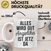 Angelika Tasse Geschenk Alles Ist Gut Angelika Ist Jetz Da Geschenkidee Becher mit Name Weiß Trendation