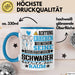 Schwager Geschenk Tasse Lustiger Spruch Erheben Sie Sich Der Schwager Betritt den Raum Blau Trendation