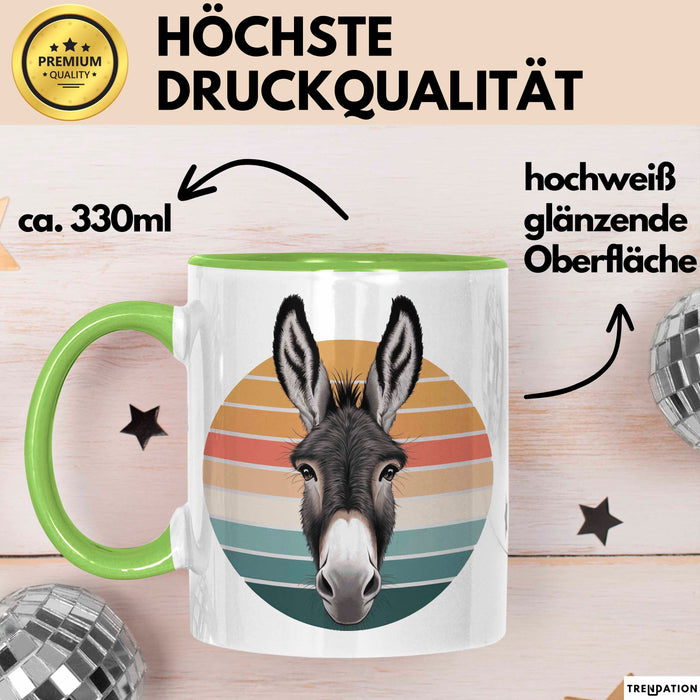 Eselbauer Esel Tier Tasse Geschenk Lustige Geschenkidee Spruch Grün Trendation