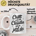 Claudia Tasse Geschenk Chillt Mal Alle Claudia Ist Ja Jetzt Da Geschenkidee Becher mit Name Weiß Trendation