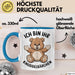 Teddybär Valentinstag Tasse Geschenk Kuscheliger kleiner Bär Blau Trendation