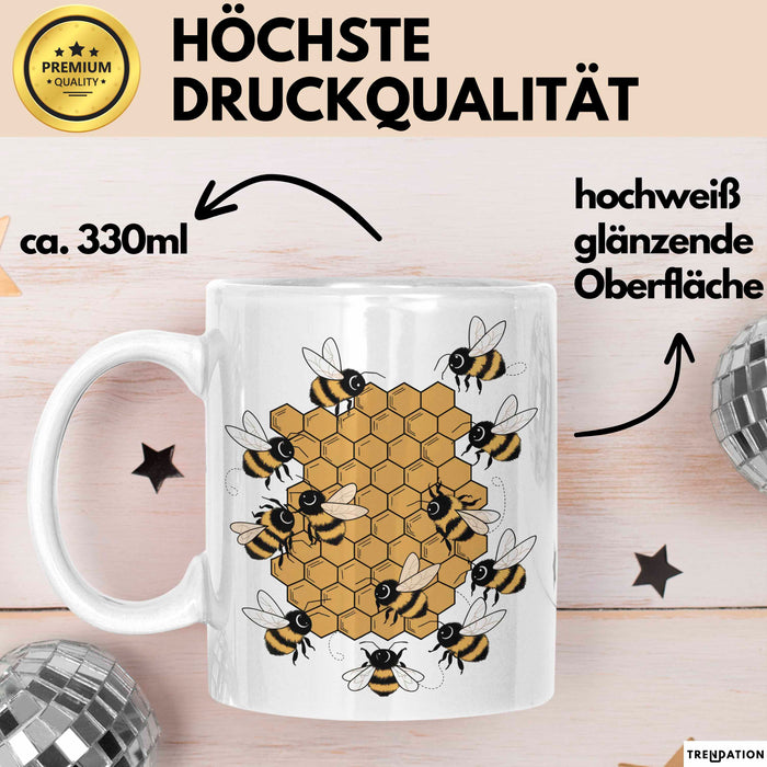 Imker Tasse Geschenkidee Honigmacher Lustiger Spruch Geschenkidee Lustig Weiß Trendation
