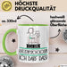 Geschenk für Katzenpsychologin Tasse Lustige Geschenkidee Geburtstag Ich Bin Katzenpsychologin Ich Darf Das Grün Trendation