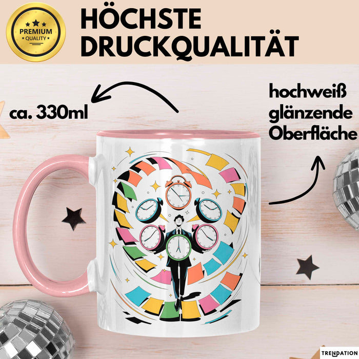 Projektmanager Tasse Geschenk Lustige Geschenkidee Spruch Für Deadline Jongleure Rosa Trendation