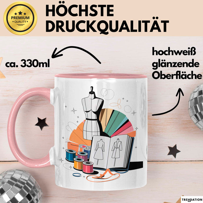 Modedesigner Tasse Geschenk Lustige Geschenkidee Spruch Für Stil Kreative Rosa Trendation