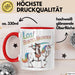 Sarkastische Katze Pferd Tasse Geschenk Buntes Nashorn Rot Trendation