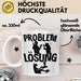 VR Gamer Tasse Geschenk für Gamer Zocker Männer Geschenkidee Problem und Lösung Zocken Weiß Trendation