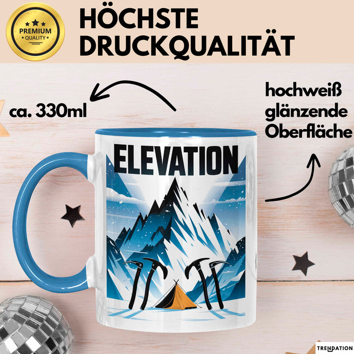 Bergsteiger Tasse Geschenk Lustige Geschenkidee Spruch Für Höhen Liebhaber Blau Trendation