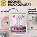 Stiefcousin Geschenk Tasse Ich Bin Stiefcousin Aber Sag Doch Einfach Superheld Lustige Geschenkdiee für Stiefcousin Kaffee-Becher Rosa Trendation