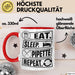 Biologe Labor Tasse Eat Sleep Pipette - Biologie Geschenkidee Biologe Rot Trendation