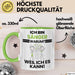 Sänger Geschenk Tasse Lustiger Spruch Ich Bin Sänger Warum Weil Ich Es Kann Geschenkidee Bester Sänger Geburtstag Kaffee-Becher Grün Trendation