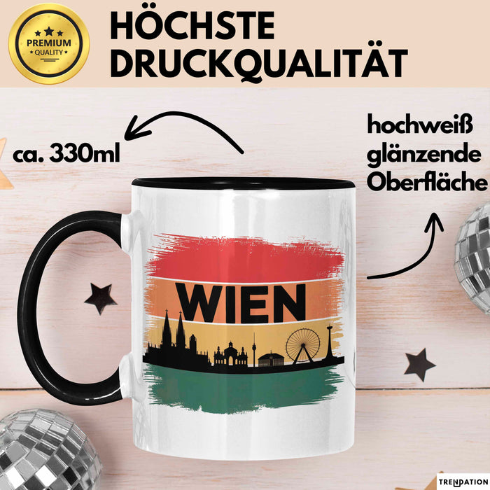 Österreich Wien Wienerisch Tasse Geschenk Lustige Geschenkidee Spruch Trendation