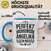 Angelika Tasse Geschenk Perfekt Sein Kann Jeder Geschenkidee Geburtstag Blau Trendation