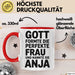 Anja Tasse Geschenk Gott Formte Die Perfekte Frau Anja Geschenkidee Weiß Trendation