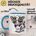 Kuh Liebhaber Tasse Geschenkidee für Bauernhoftier Fans Blau Trendation