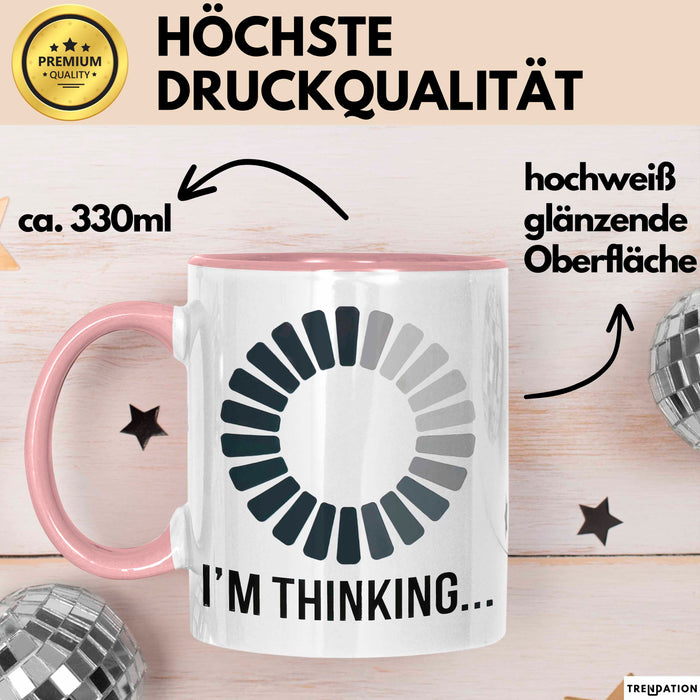 Gamer Gaming Liebhaber Tasse Geschenk Lustige Geschenkidee Spruch Ich Denke Nach Rosa Trendation