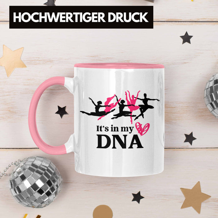 Trendation - Ballett Ballerina Tänzerin Tasse Mädchen Geschenk Frauen Tanzen Geschenkidee Kaffeetasse Rosa Trendation