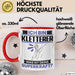 Kletterer Tasse Geschenk für Kletterer Geburtstag Lustiger Spruch Kaffee-Becher Was Ist Deine Superkraft Rot Trendation