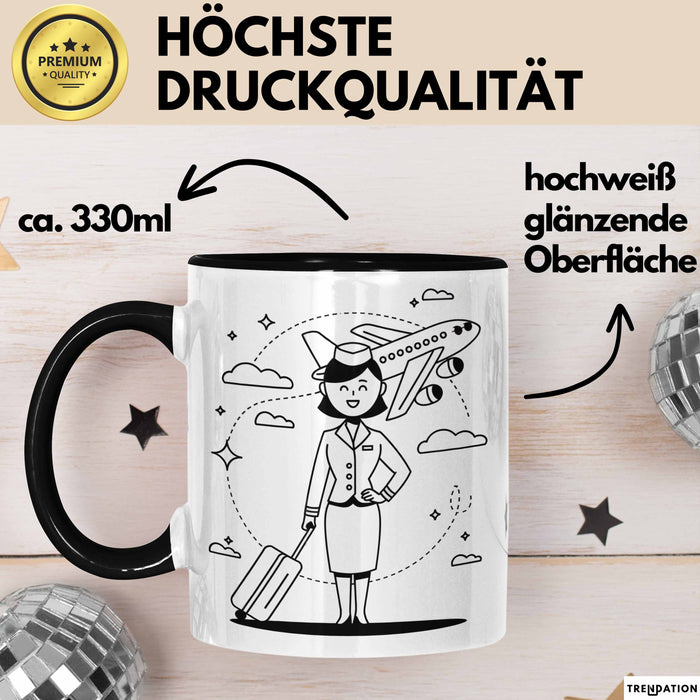 Flugbegleiter Tasse Geschenk Lustige Geschenkidee Spruch Für Reise Crew Trendation