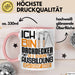 Dachdecker Ausbildung Tasse Geschenk Ich Bin Dachdecker In Der Ausbildung Ich Darf Das Geschenkidee Spruch Rosa Trendation