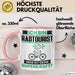 Radtourist Tasse Geschenk für Radtourist Geburtstag Lustiger Spruch Kaffee-Becher Was Ist Deine Superkraft Rosa Trendation