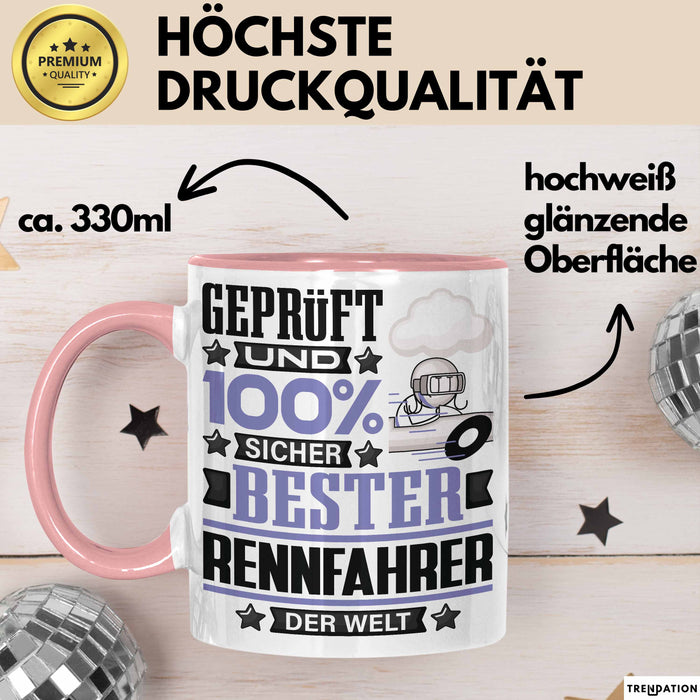 Rennfahrer Geschenk Lustiger Spruch für Rennfahrer Geschenkidee Bester Rennfahrer Der Welt Rosa Trendation